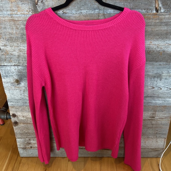 The drop Alice’s crew neck back slit ribbed sweater size medium new with tags - Picture 3 of 6